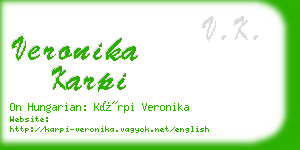 veronika karpi business card